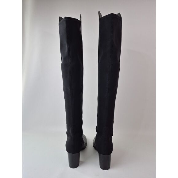 Stuart Weitzman Women's Black Stretch Leather Over-The-Knee Boots SG153 Size 6.5 - Picture 5 of 7